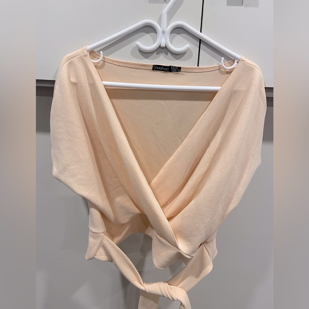 Boohoo- wrap around T- shirt. Excellent condition